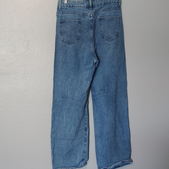 Shein Heart print Jeans Denim Size Large - Picture 8 of 16